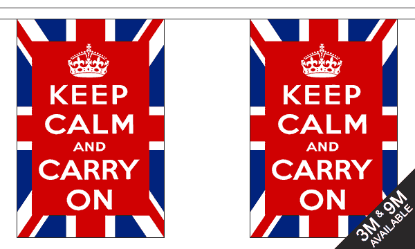 Keep Calm and Carry On (UK) Bunting