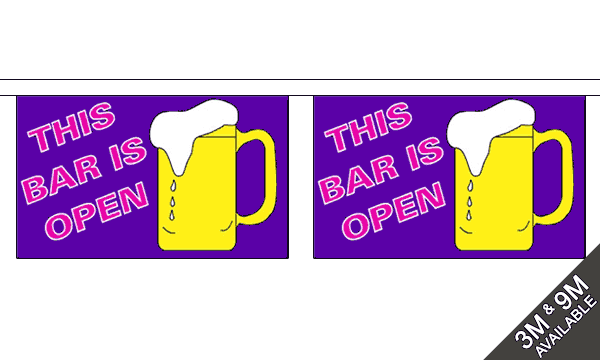 This Bar Is Open Horizontal Bunting