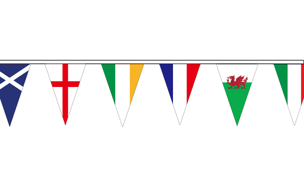 Six Nations Rugby Triangle Bunting