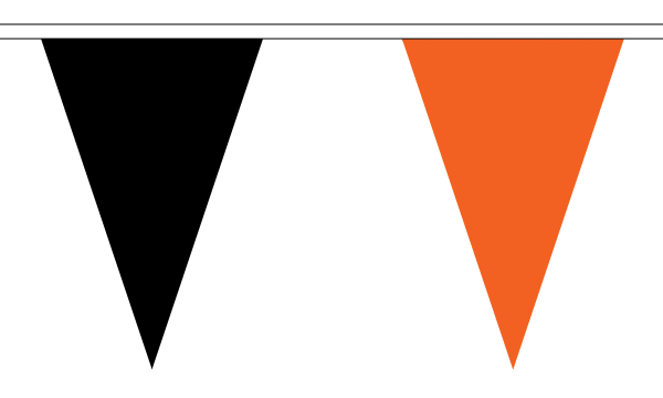 Black and Orange Triangle Bunting