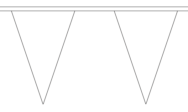 Plain White Triangle Bunting