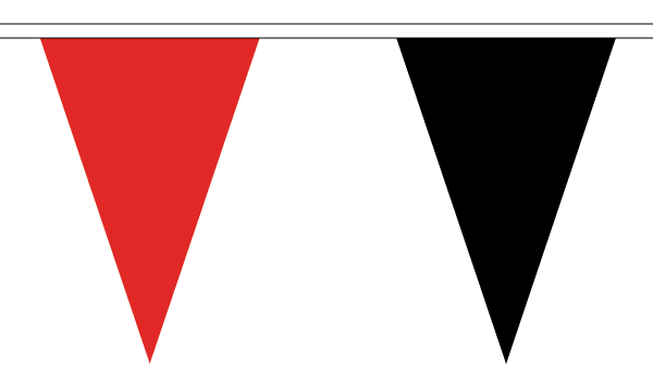 Red and Black Triangle Bunting