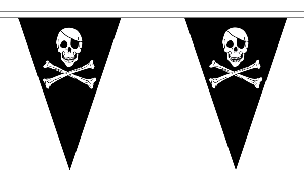 Skull and Crossbones Triangle Bunting