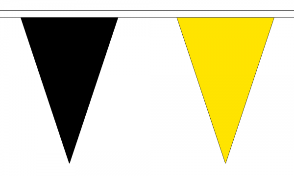Black and Yellow Triangle Bunting