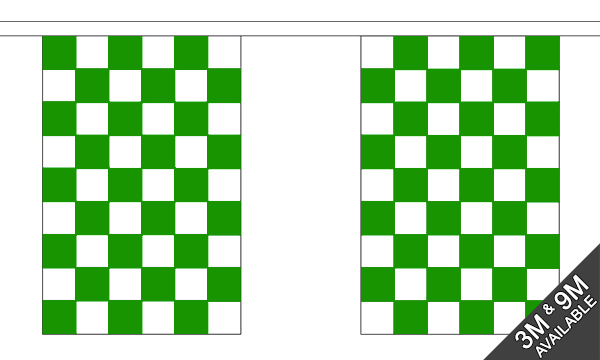 Green and White Check Bunting