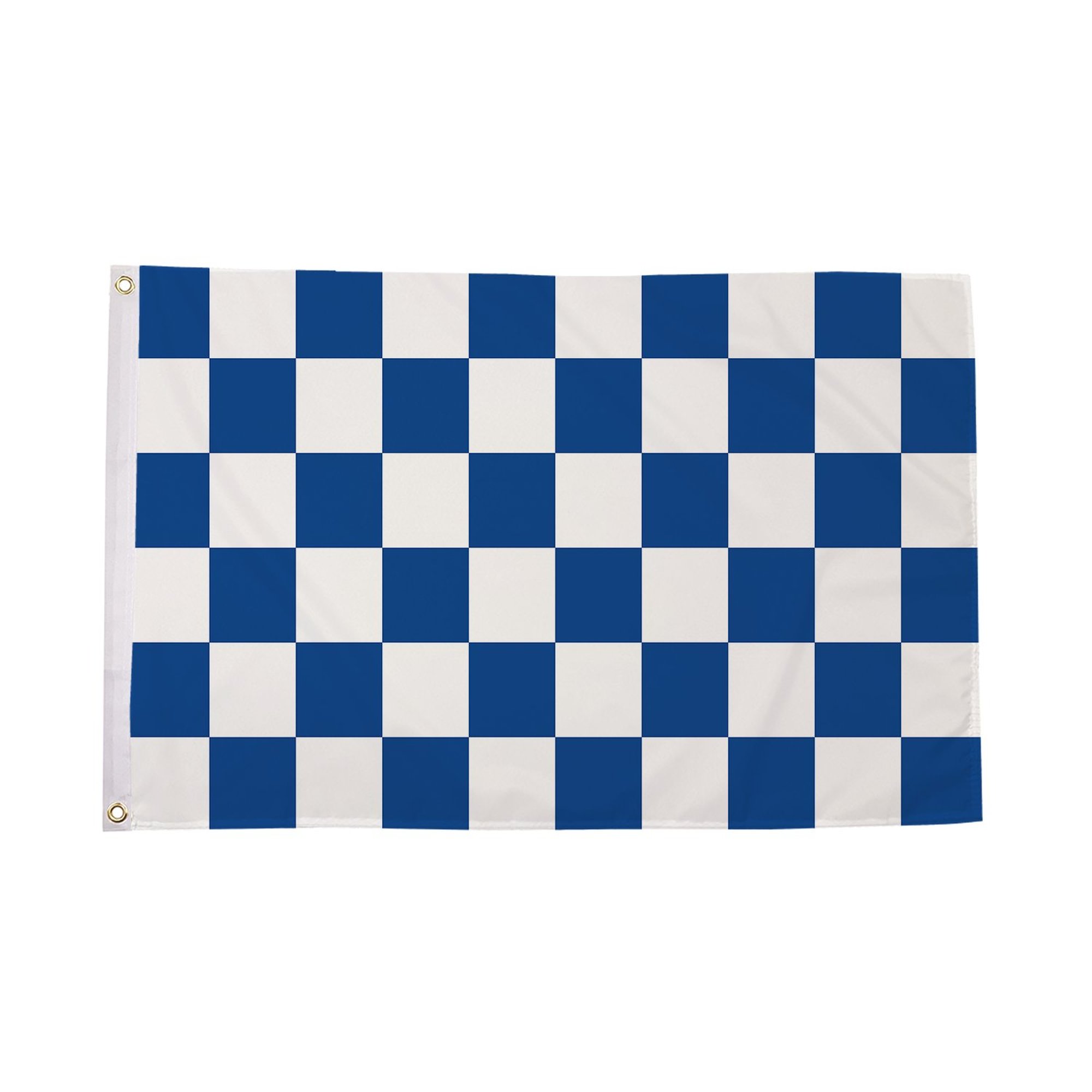 Blue and White Check Flag