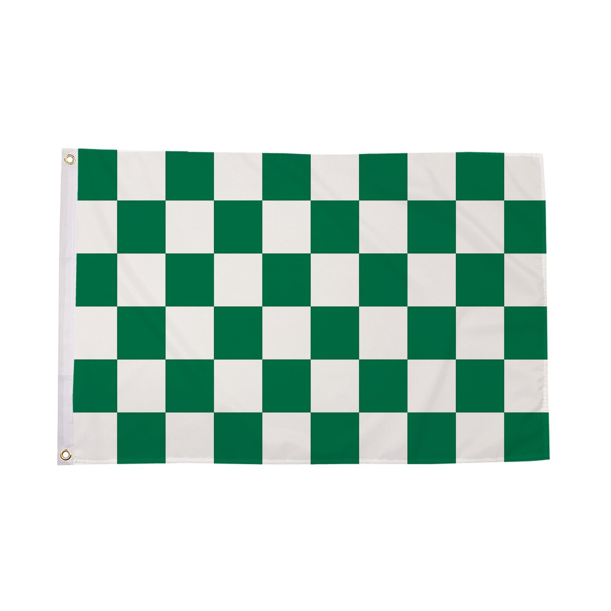 Green and White Check Flag