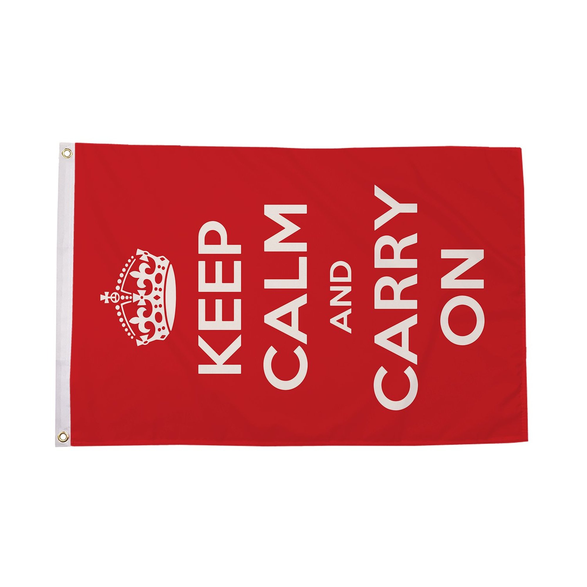 Keep Calm And Carry On (Red) Flag
