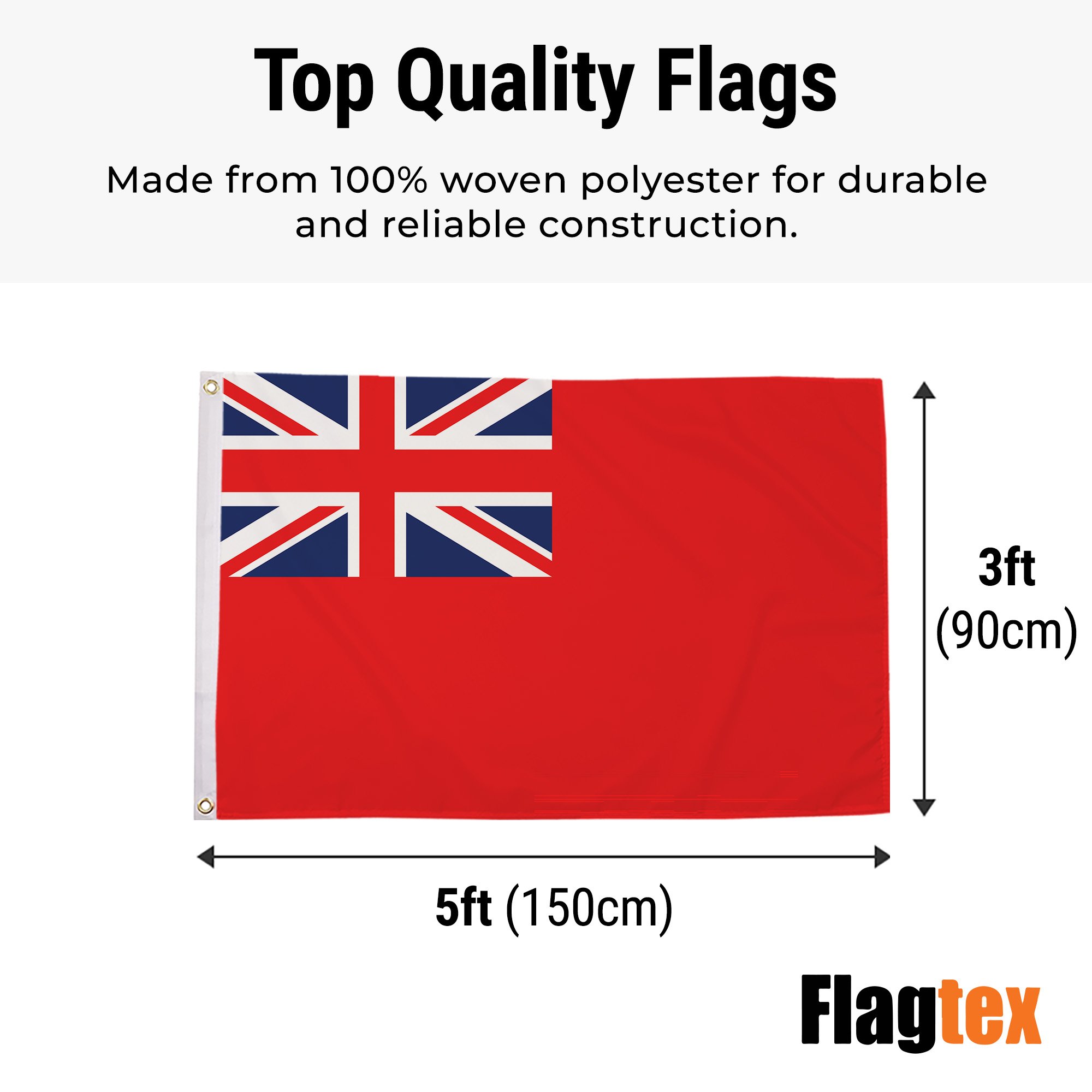 Red Ensign - Bandiera grande, 2,4 x 1,5 m