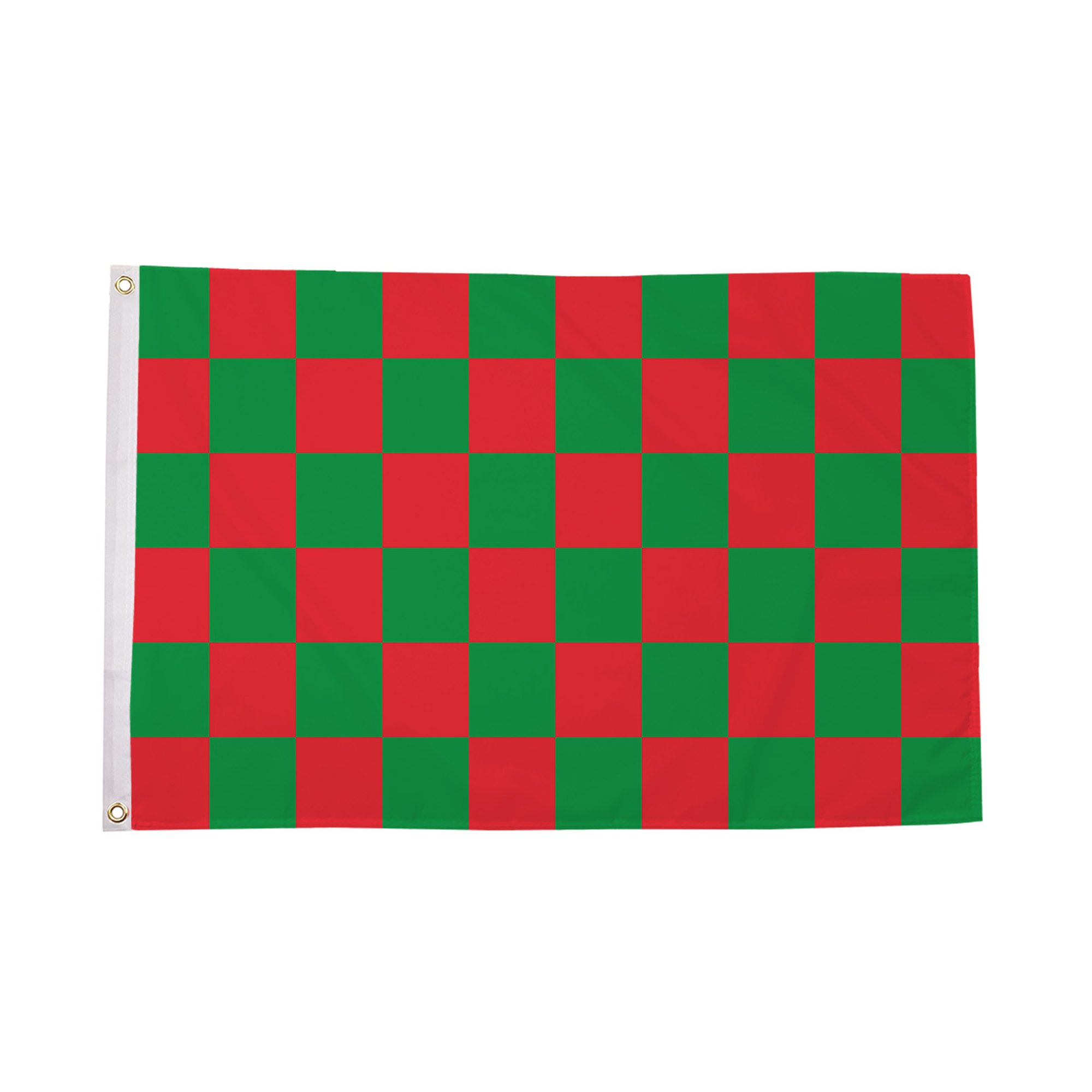 Red and Green Check Flag