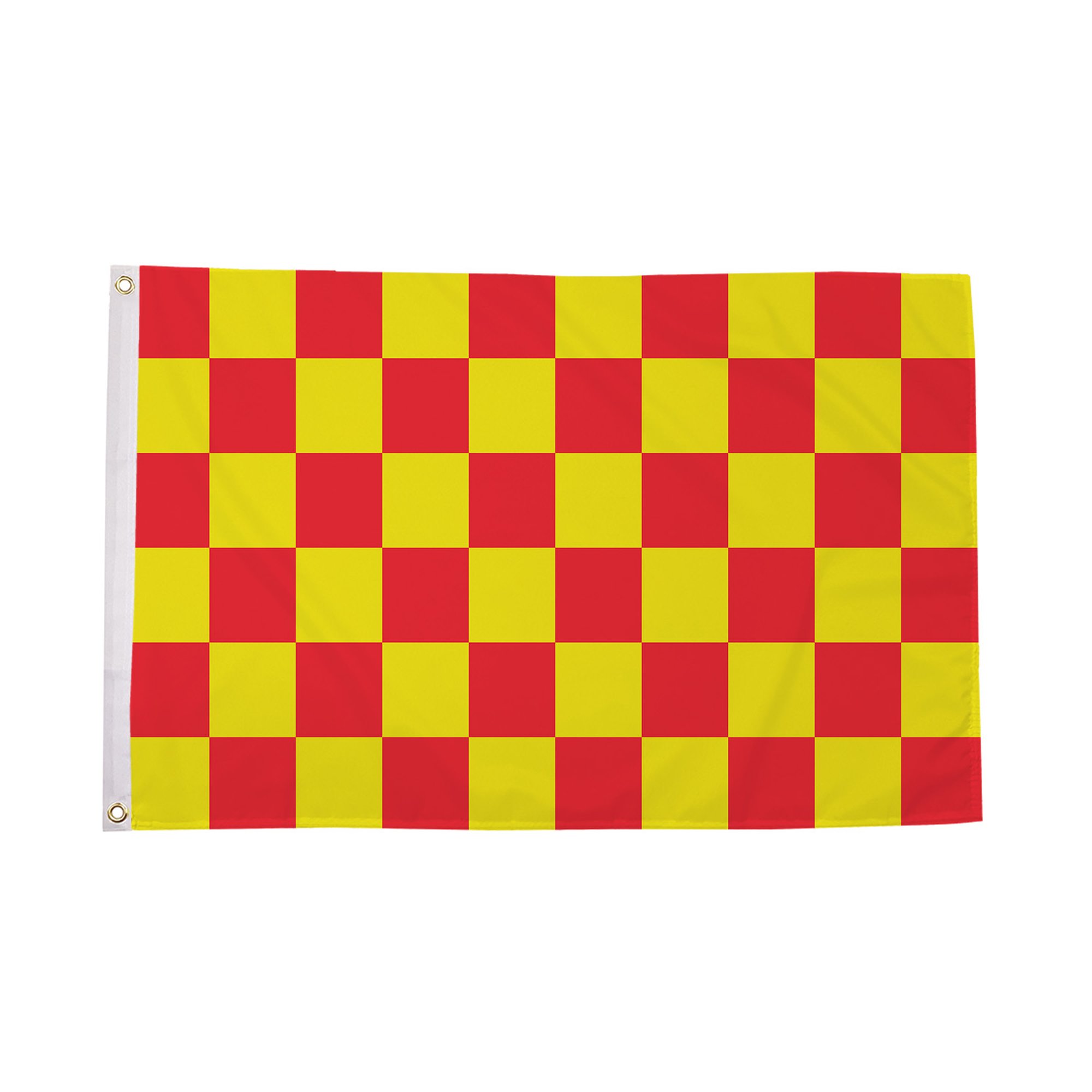 Red and Yellow Check Flag
