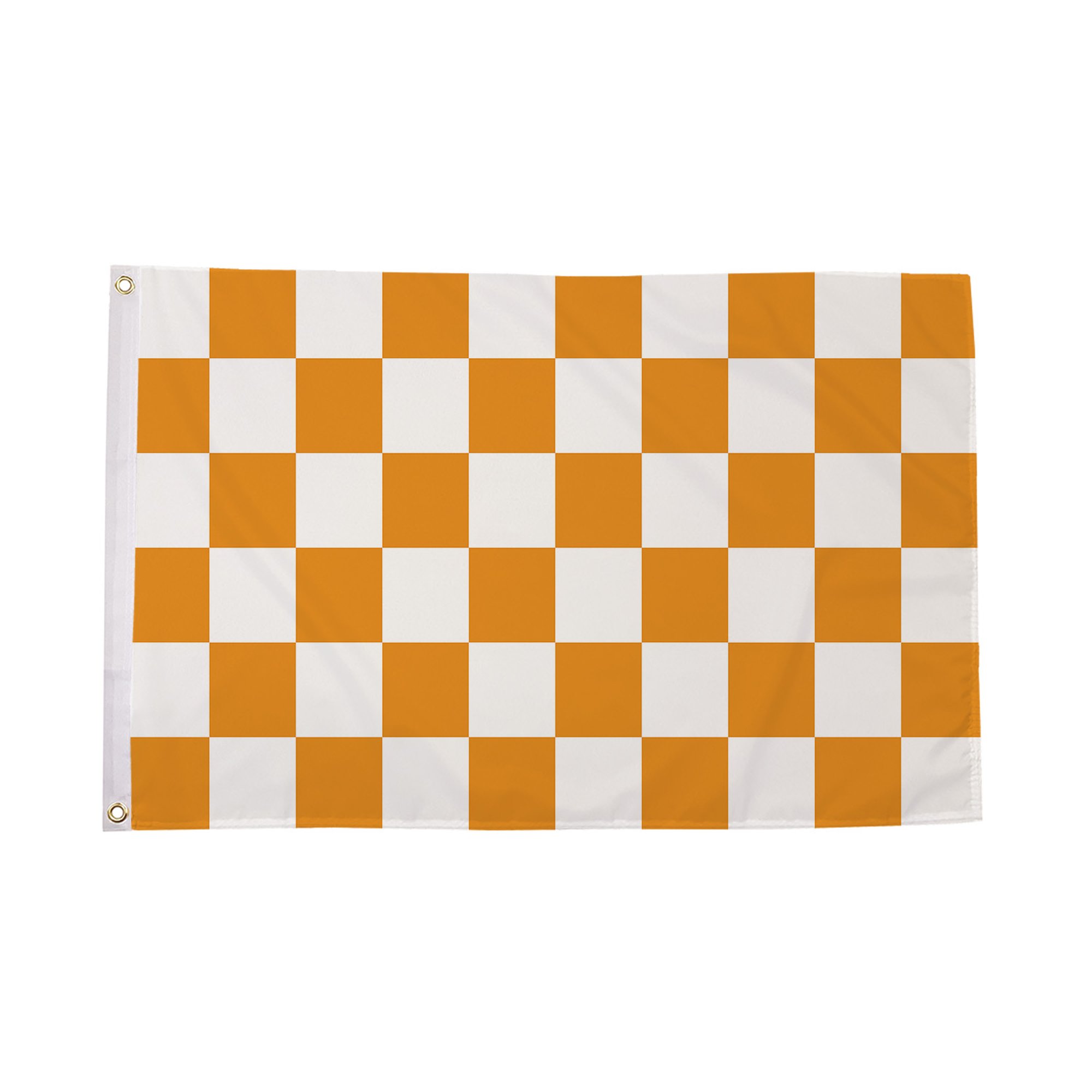 Tangerine and White Check Flag