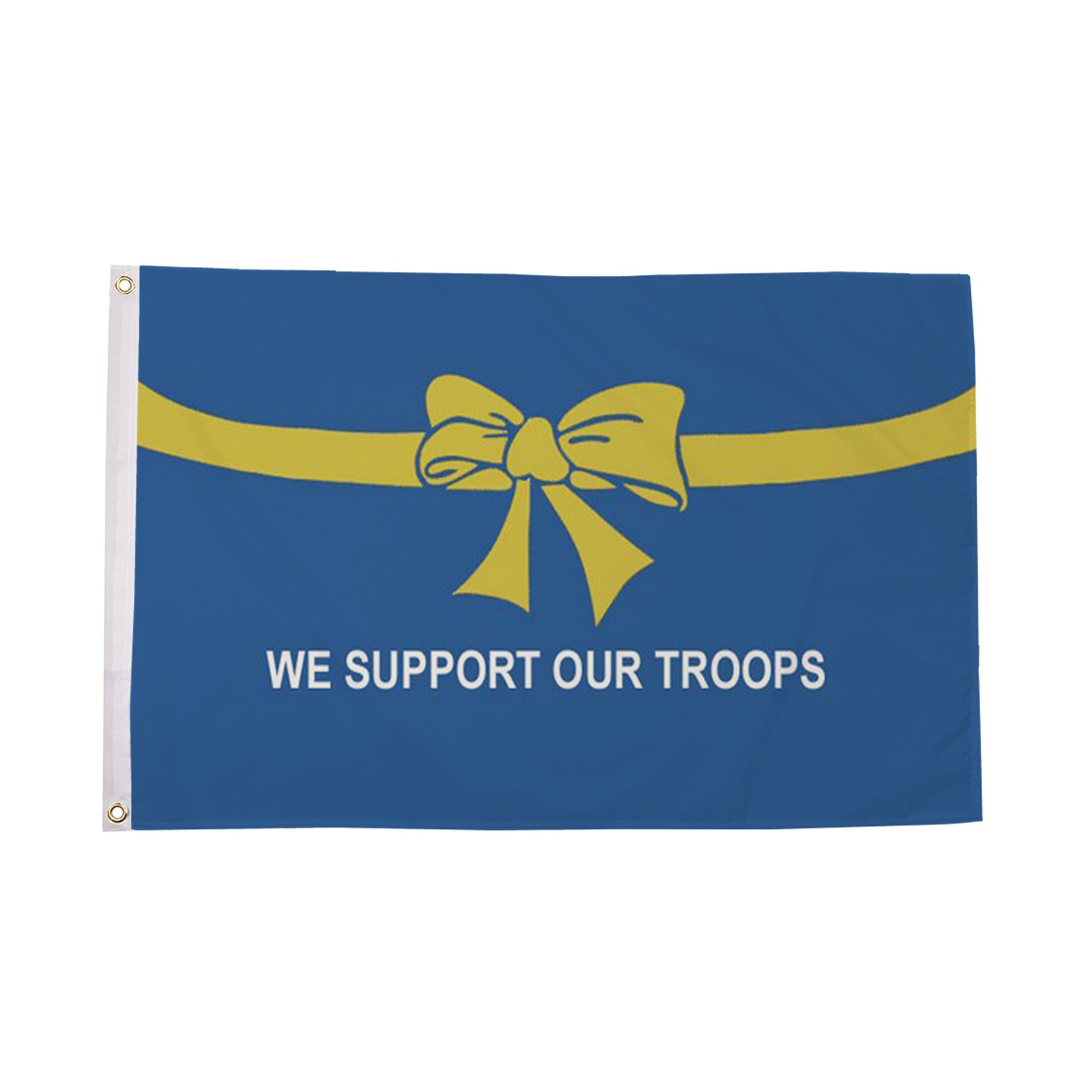 We Support Our Troops (blue) Flag