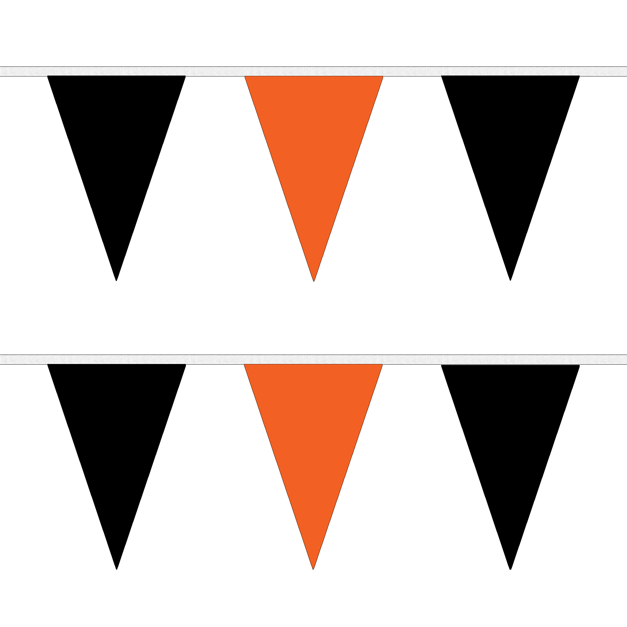 Black and Orange Triangle Bunting