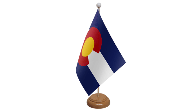 Colorado Wooden Table Flag