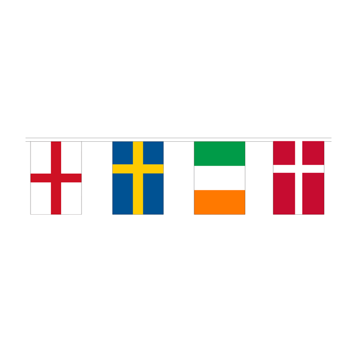 16 European Nation Rectangle Bunting