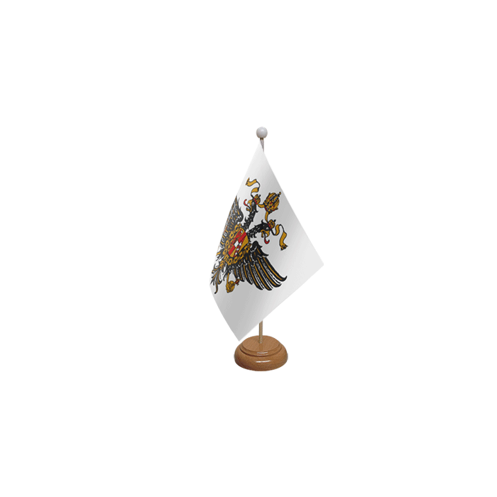 1st The Queens Dragoon Guards Wooden Table Flag – 9x6in (22.5 x 15 cm)