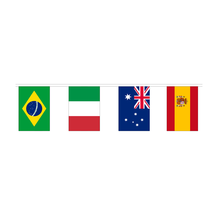 50 Multi Nation Bunting (15m Length)
