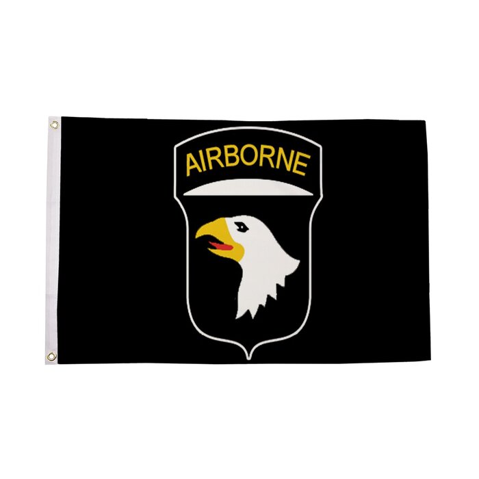 101st Airborne (black) Flag
