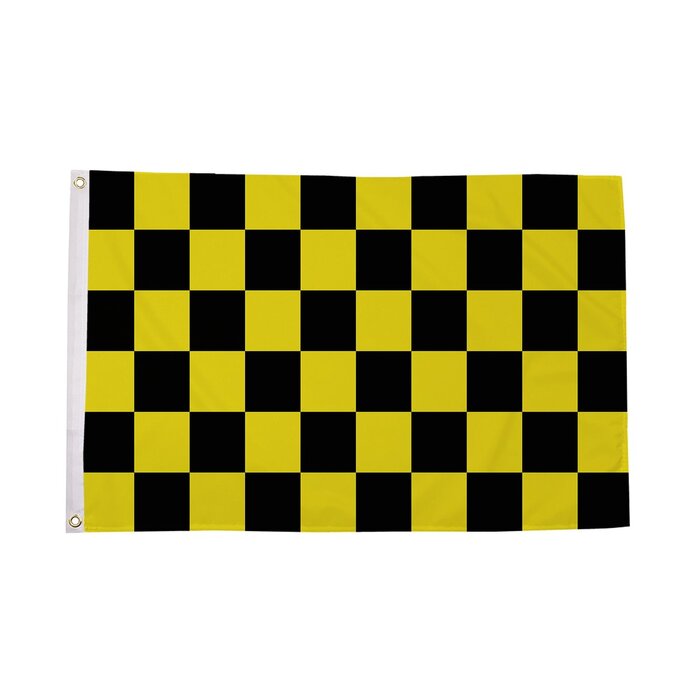 Black and Yellow Check Flag