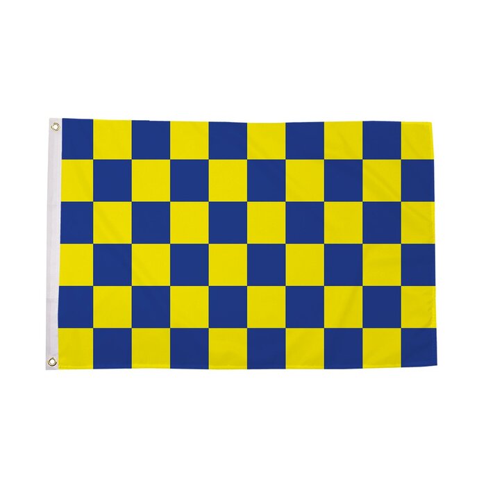 Blue and Yellow Check Flag