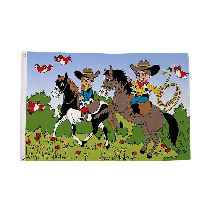 Cowboy and Cowgirl Flag