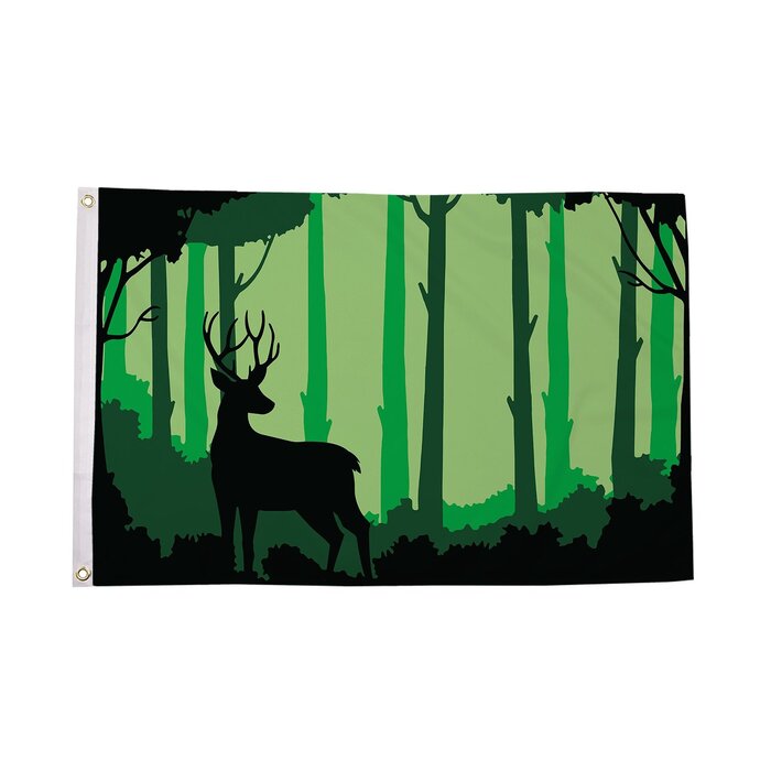 Deer Silhouette Flag