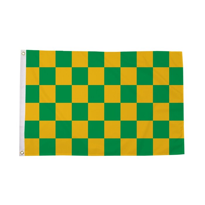 Green and Yellow Check Flag