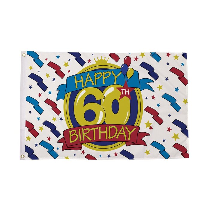 Happy 60th Birthday Flag