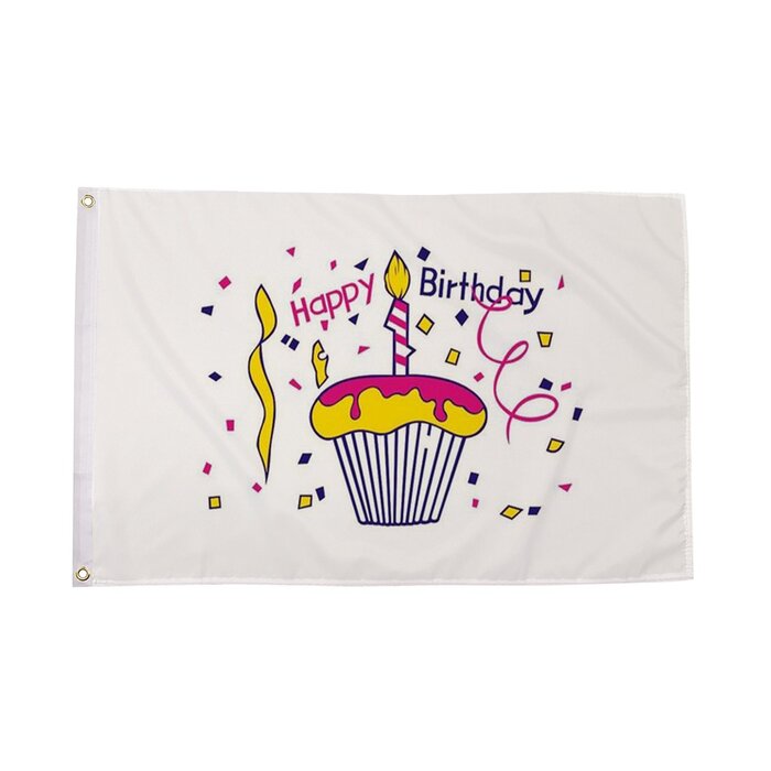 Happy Birthday Cake Flag