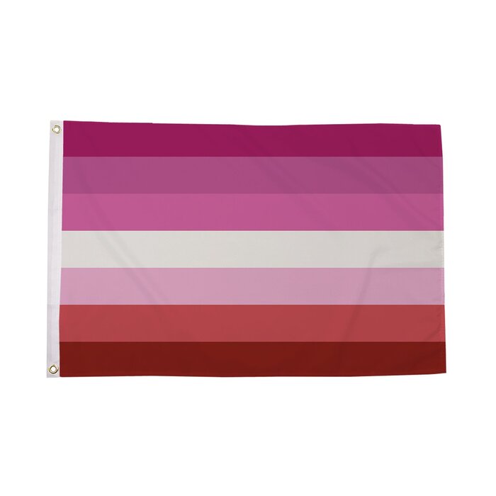 Lesbian Stripes (No Lips) Flag