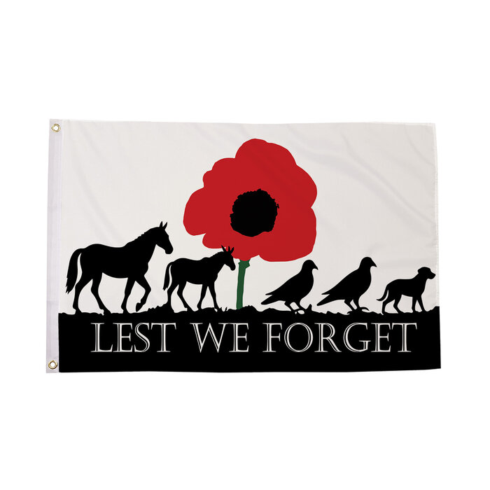 Lest We Forget Animals Flag