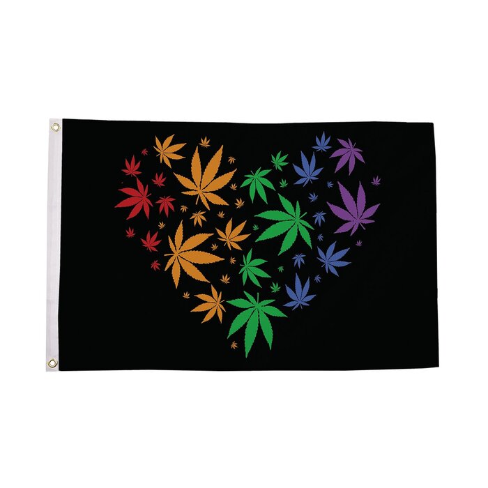 Marijuana Love Flag