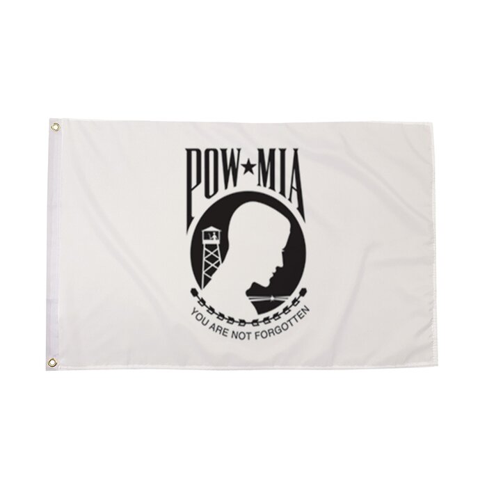POW MIA Black Logo Flag