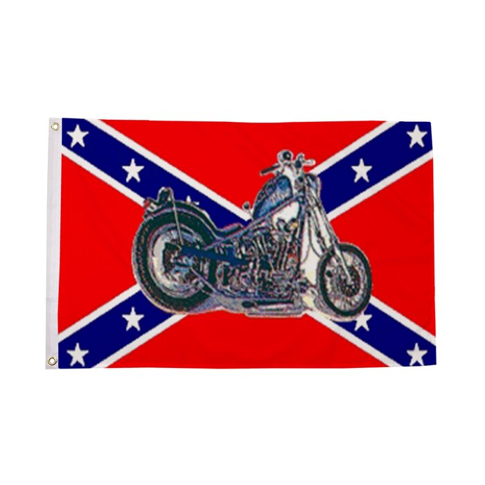 Rebel Motorcycle Flag