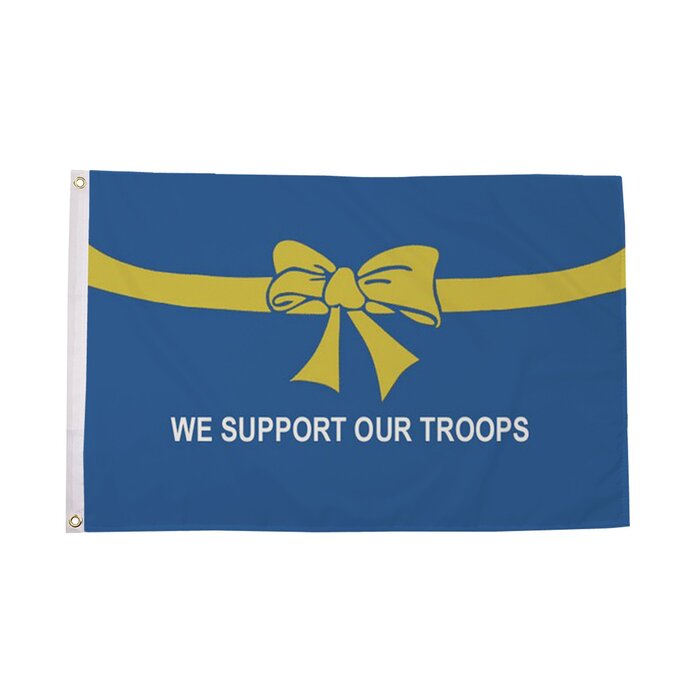 We Support Our Troops (blue) Flag