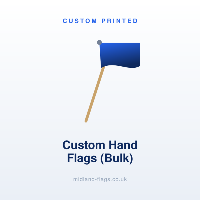Custom Printed Large Hand Waving Flags (Bulk)