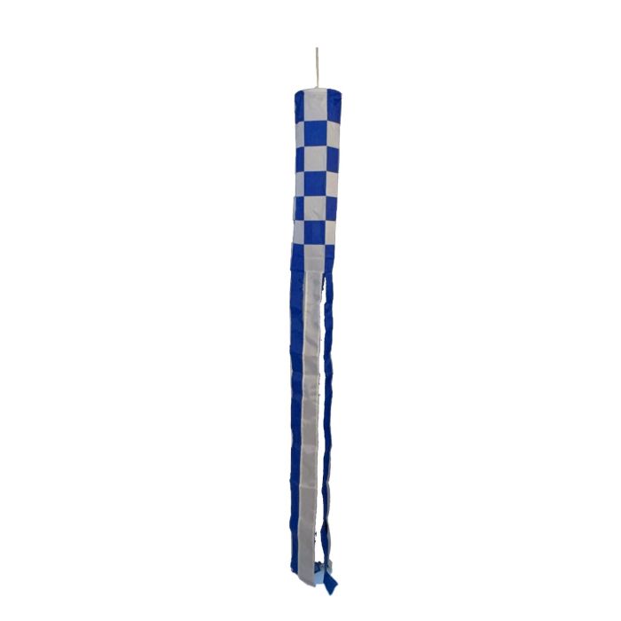 Blue and White Check Windsock