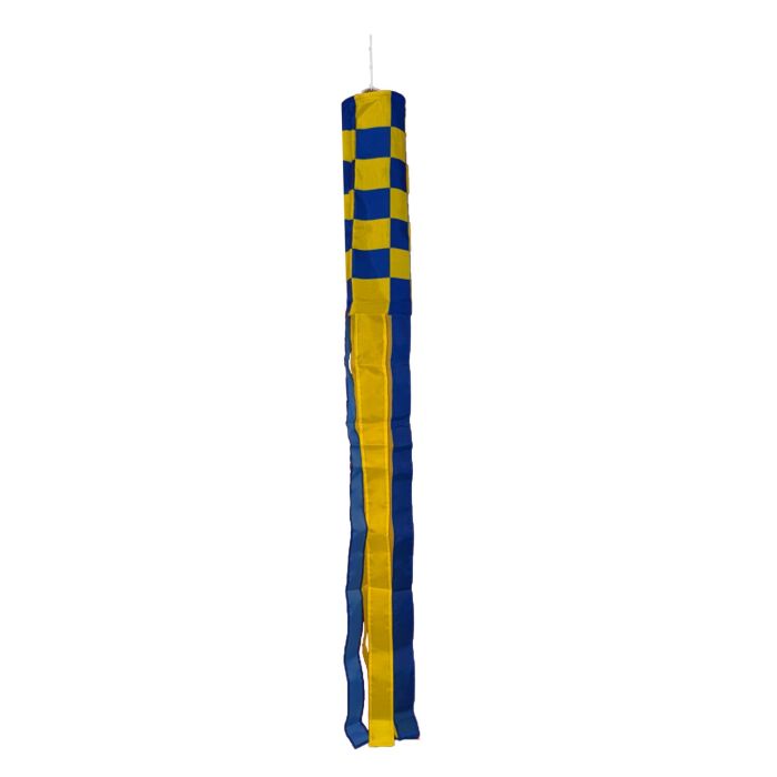 Blue and Yellow Check Windsock