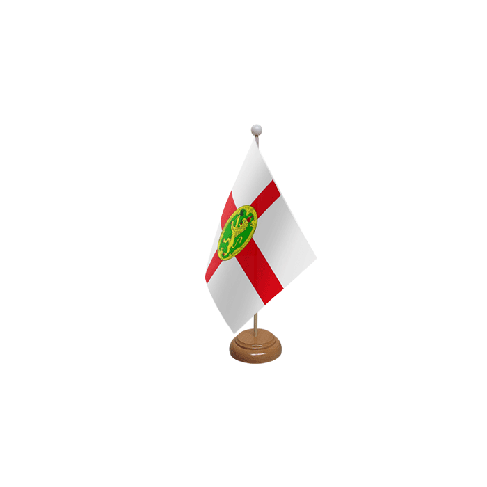 Alderney Large Wooden Table Flag – 18x12in (45 x 30 cm)