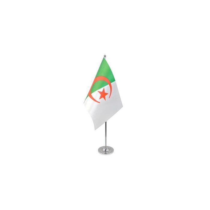 Algeria Satin Table Flag – 9x6in (22.5 x 15 cm)