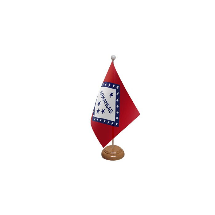 Arkansas Wooden Table Flag – 9x6in (22.5 x 15 cm)
