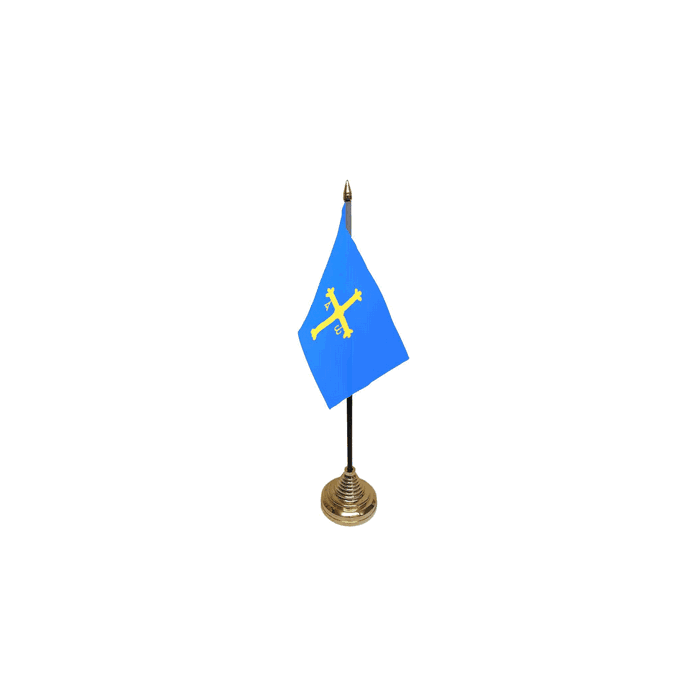 Asturias Small Table Flag – 6x4in (15 x 10 cm)