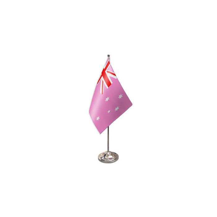 Australia Pink Ensign Satin Table Flag (2)