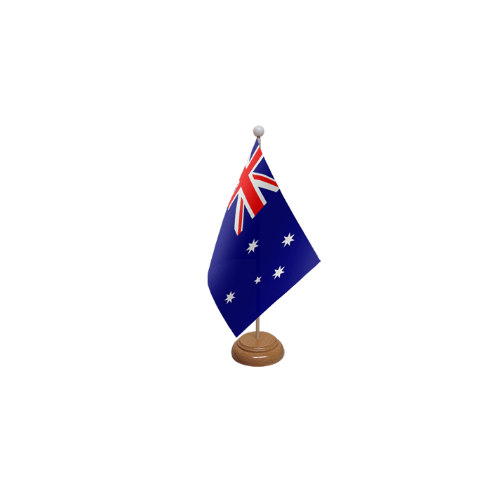 Australia Large Wooden Table Flag – 18x12in (45 x 30 cm)
