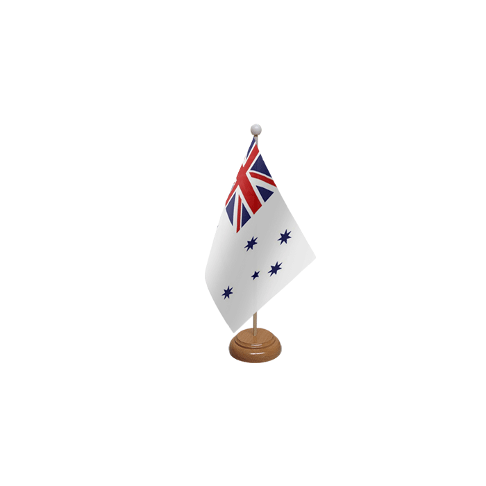 Australia Navy Ensign Wooden Table Flag – 9x6in (22.5 x 15 cm)