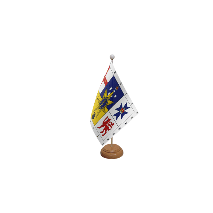 Australia Royal Standard Wooden Table Flag – 9x6in (22.5 x 15 cm)