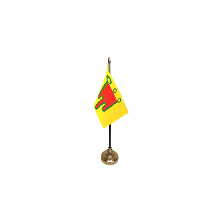 Auvergne Small Table Flag – 6x4in (15 x 10 cm)