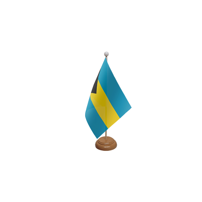 Bahamas Large Wooden Table Flag – 18x12in (45 x 30 cm)