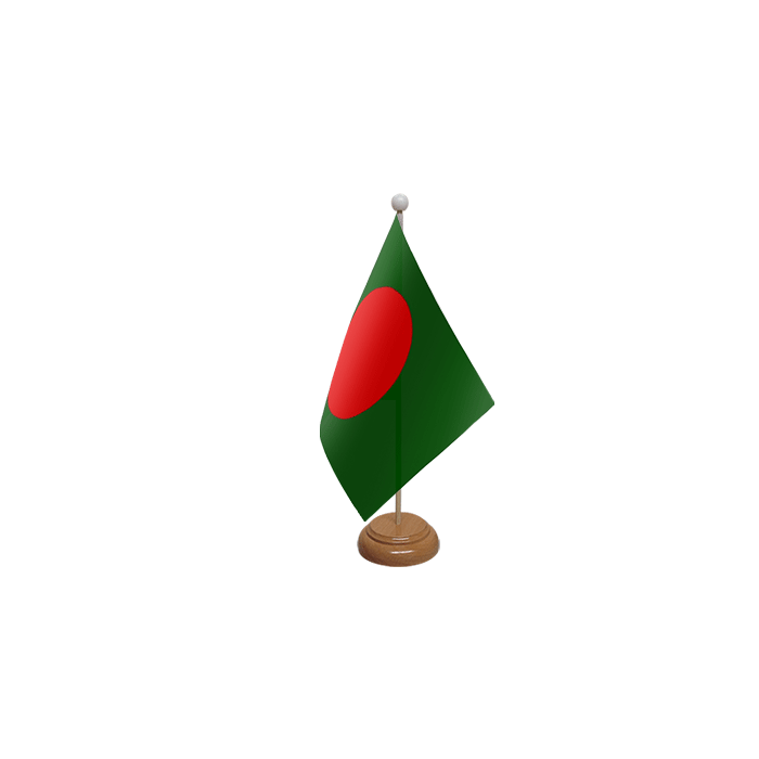 Bangladesh Large Wooden Table Flag – 18x12in (45 x 30 cm)